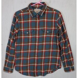 Filson Scout Shirt Long Sleeve Plaid Cotton Flannel Checkered Outdoor Womens M